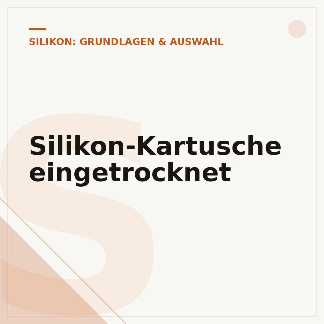 Silikon-Kartusche eingetrocknet