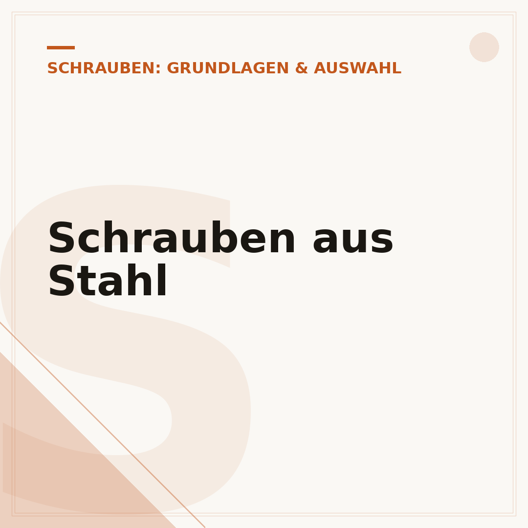 Schrauben aus Stahl