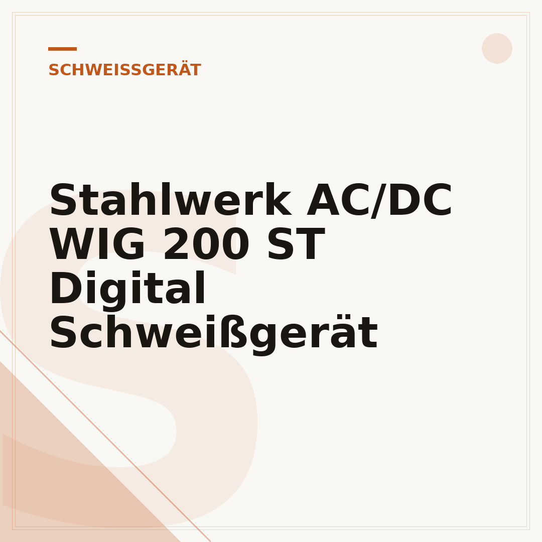 Stahlwerk AC/DC WIG 200 ST Digital Schweißgerät