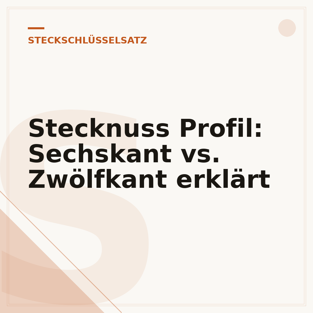 Stecknuss Profil: Sechskant vs. Zwölfkant erklärt
