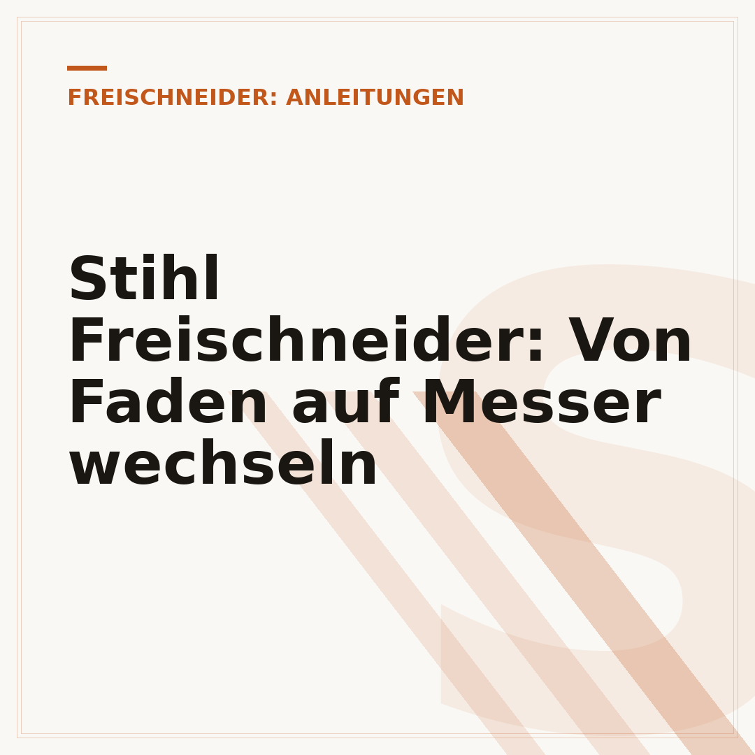 Stihl Freischneider: Von Faden auf Messer wechseln