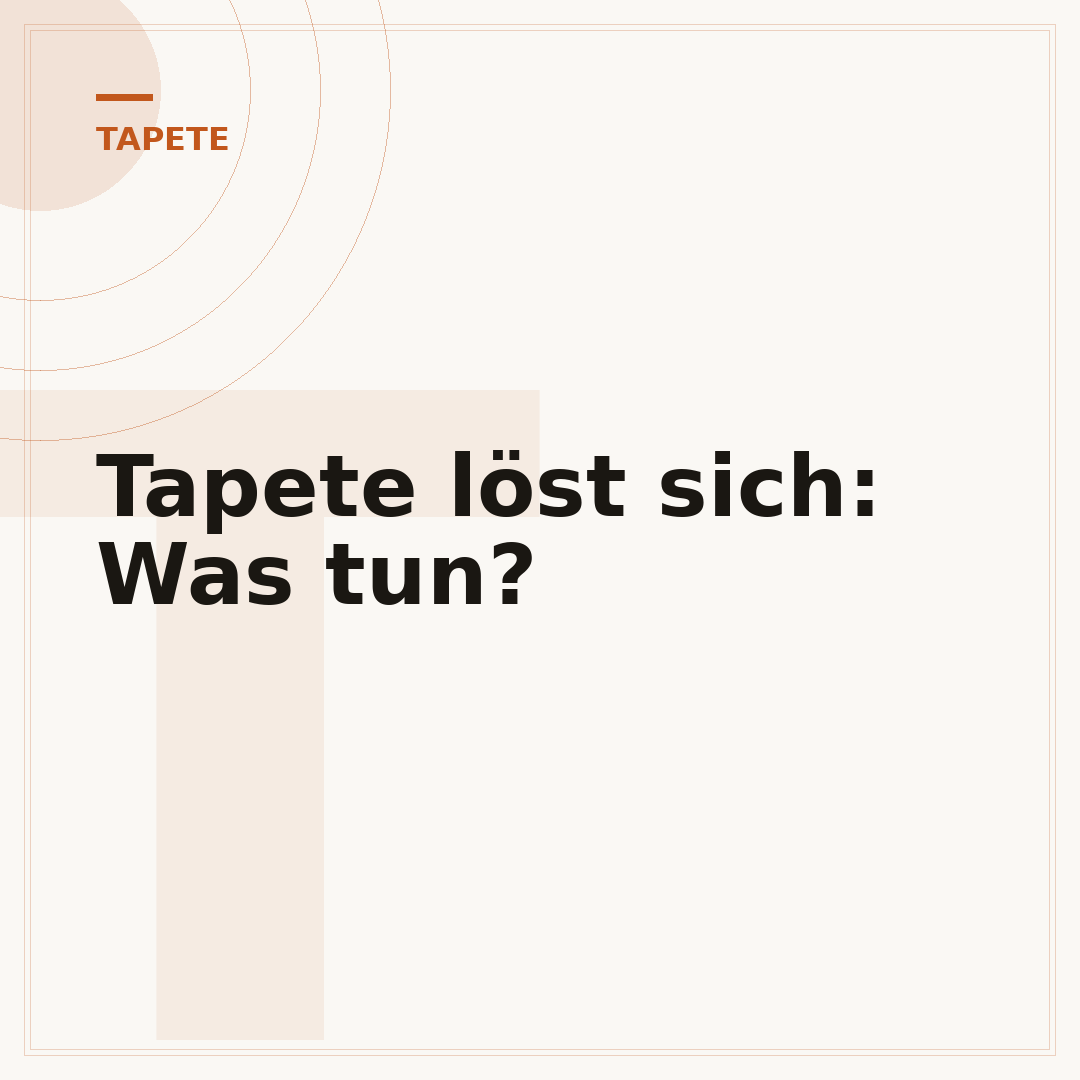 Tapete löst sich: Was tun?