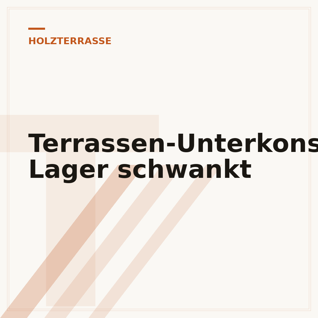 Terrassen-Unterkonstruktion: Lager schwankt
