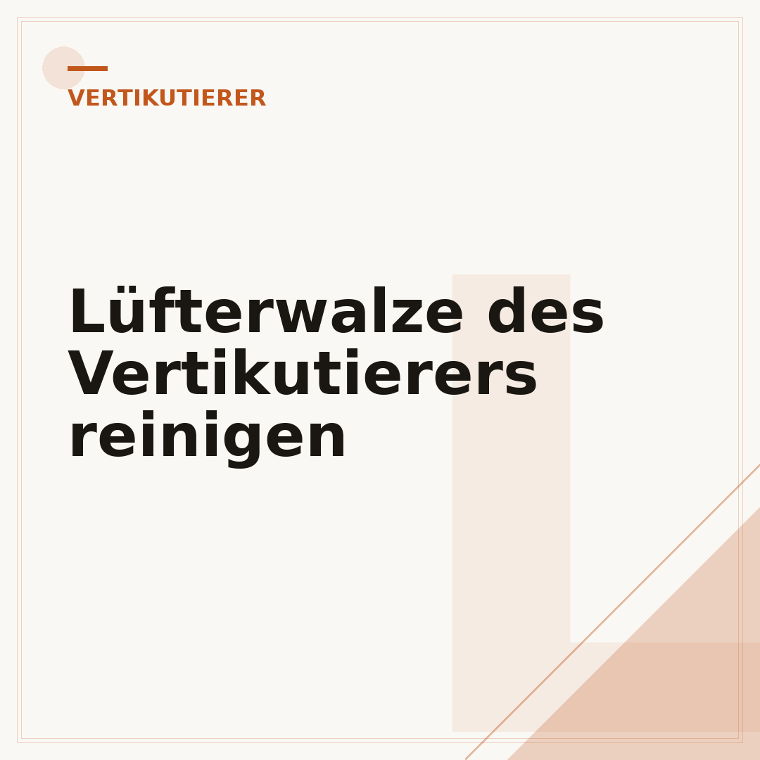 Lüfterwalze des Vertikutierers reinigen