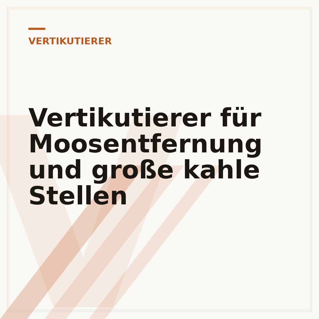 Vertikutierer für Moosentfernung und große kahle Stellen