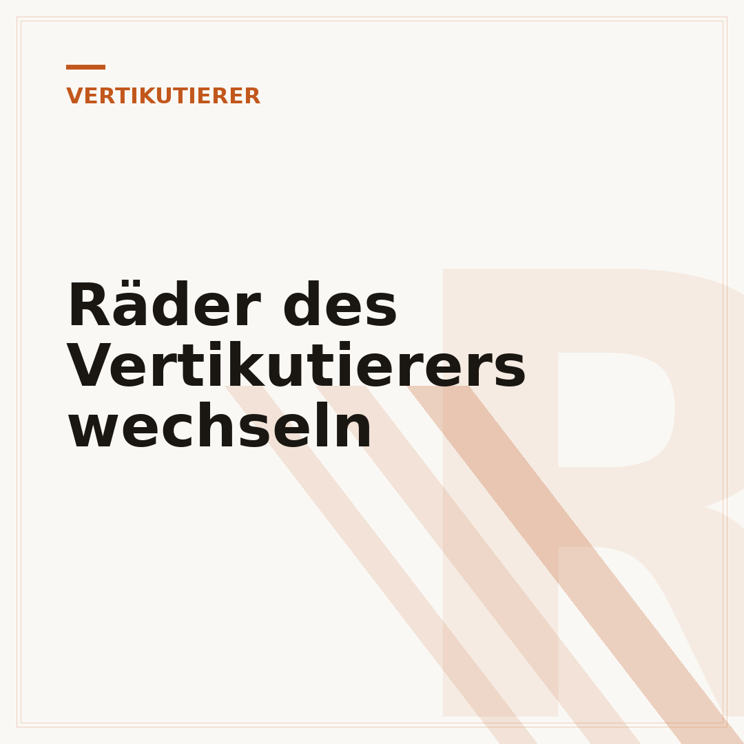 Räder des Vertikutierers wechseln