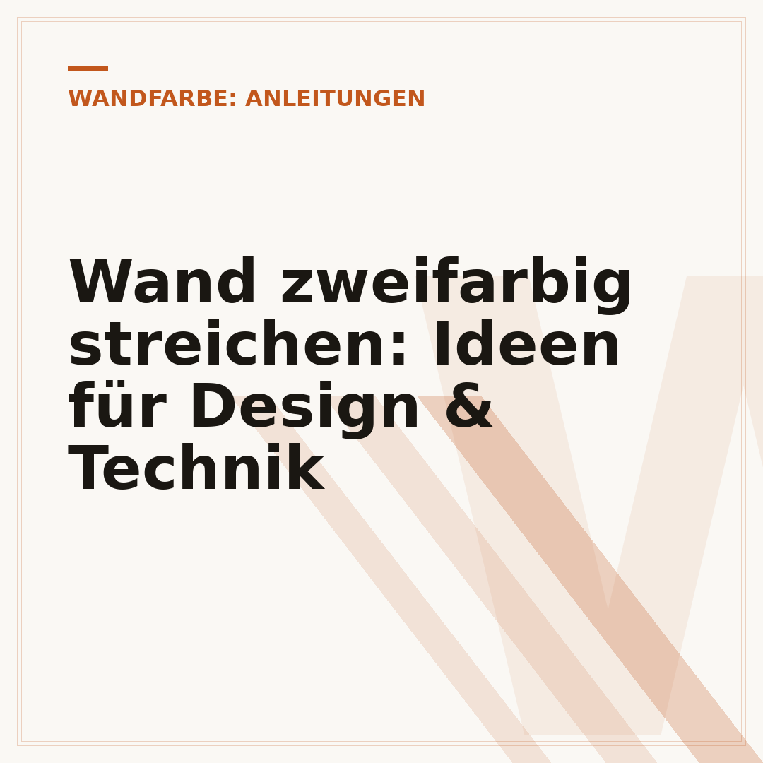 Wand zweifarbig streichen: Ideen für Design & Technik