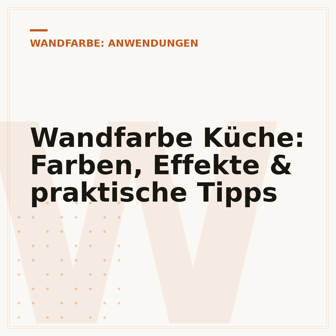 Wandfarbe Küche: Farben, Effekte & praktische Tipps