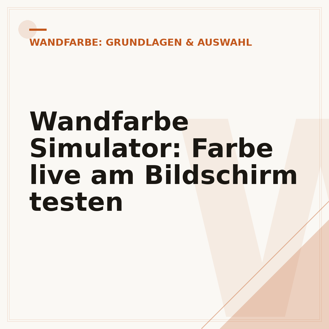 Wandfarbe Simulator: Farbe live am Bildschirm testen