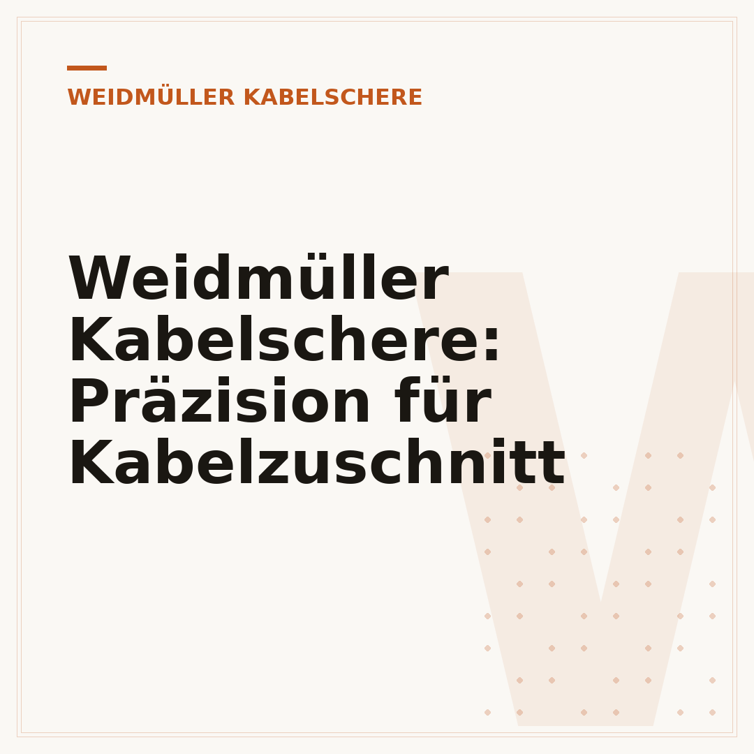 Weidmüller Kabelschere: Präzision für Kabelzuschnitt