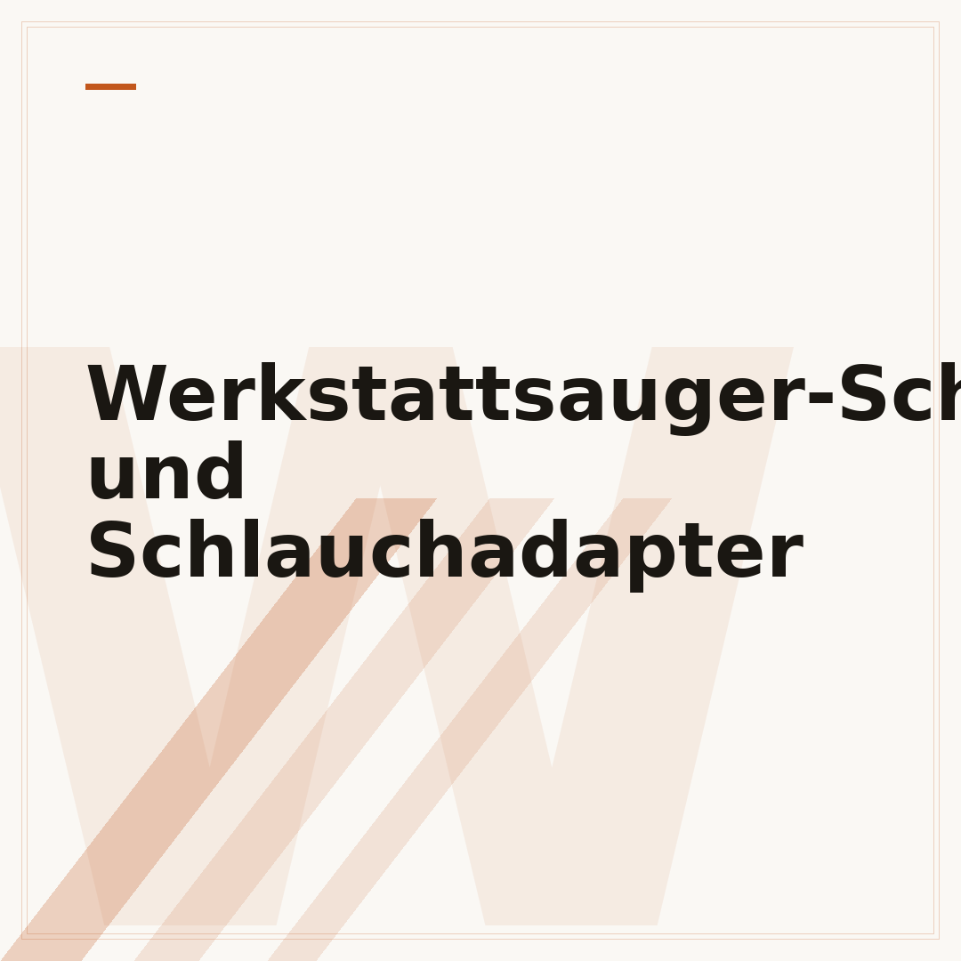 Werkstattsauger-Schlauch und Schlauchadapter