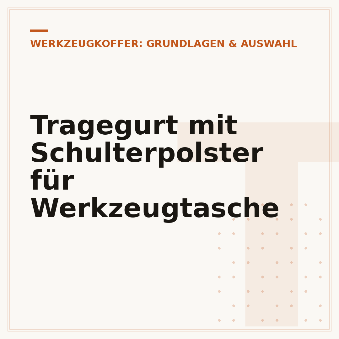 Tragegurt mit Schulterpolster für Werkzeugtasche